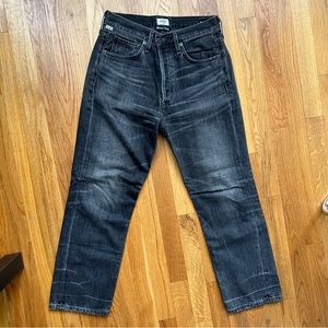 Citizens of Humanity Gia high rise ankle straight leg size 27 washed black jeans